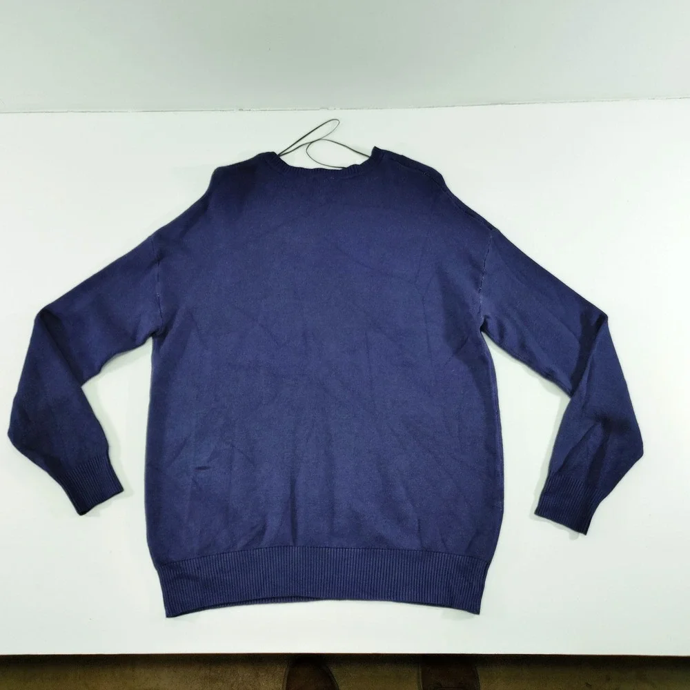 Pink Rose Navy Blue SEE YA Graphic Crewneck Sweater‎ Womens Size S